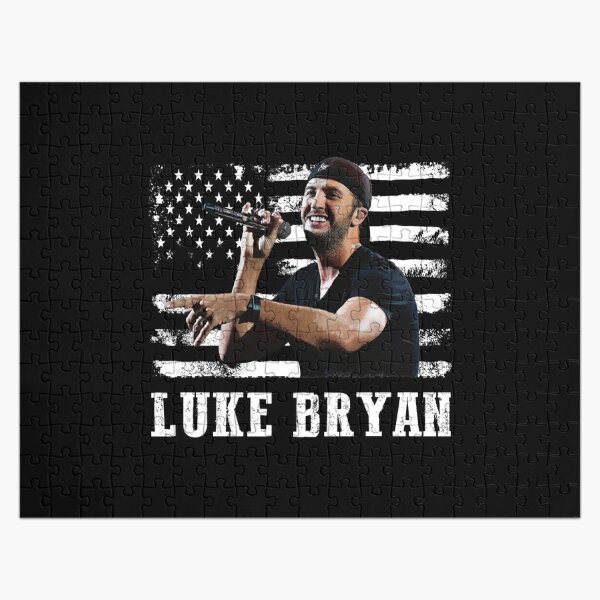Distressed American Flag Luke Bryan Music Legend Gift Jigsaw Puzzle RB0208 product Offical luke combs Merch